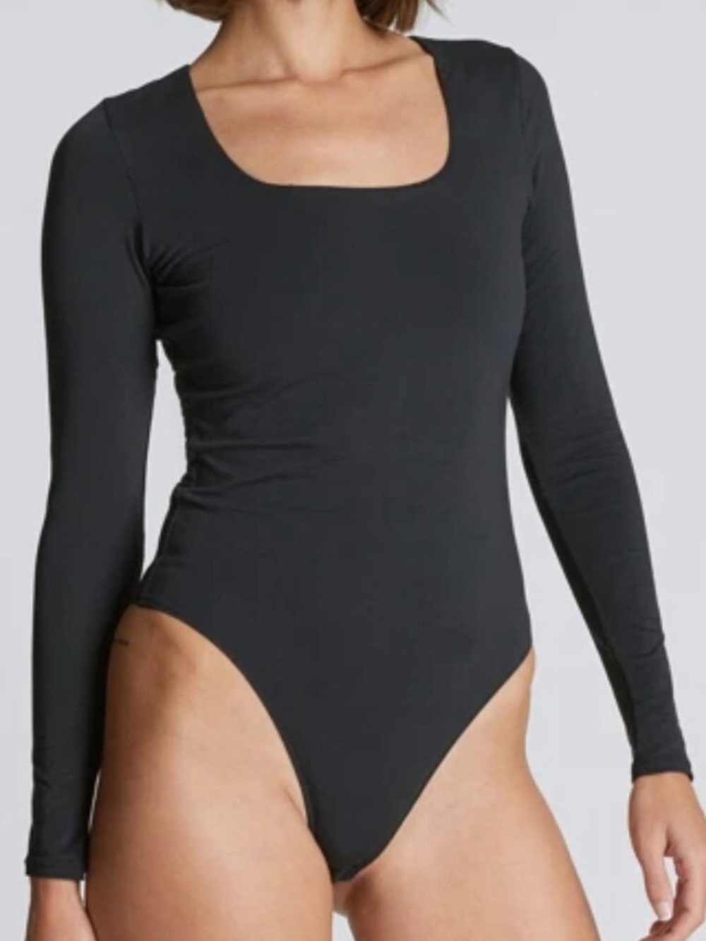Everlane Black Square Neck Bodysuit NWOT